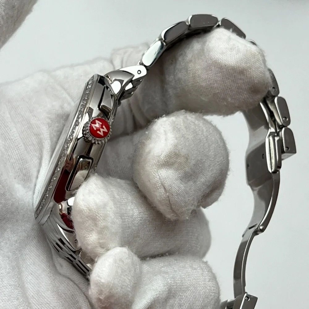 💖Michele Serein💖Diamond Silver Dial Chronograph 40mm Stainless Steel Ladi… - Picture 7 of 17